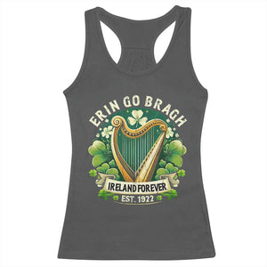 Irish Pride Racerback Tank Top Ireland Forever Erin Go Bragh Est 1922 Harp Shamrock TS11 Dark Heather Print Your Wear