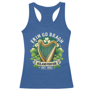 Irish Pride Racerback Tank Top Ireland Forever Erin Go Bragh Est 1922 Harp Shamrock TS11 Royal Blue Print Your Wear