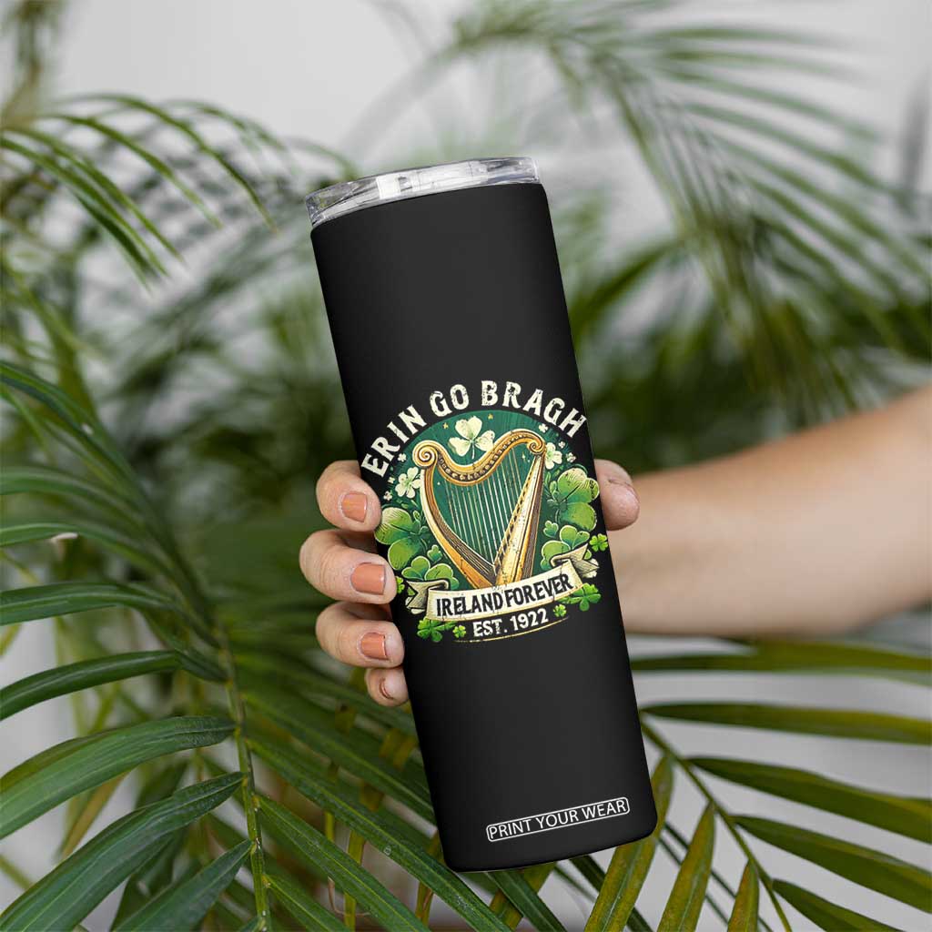 Irish Pride Skinny Tumbler Ireland Forever Erin Go Bragh Est 1922 Harp Shamrock TS11 Print Your Wear