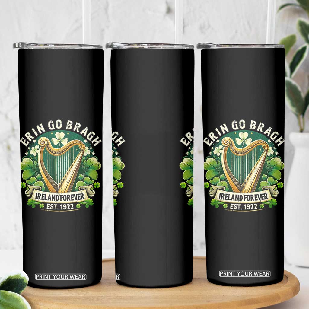 Irish Pride Skinny Tumbler Ireland Forever Erin Go Bragh Est 1922 Harp Shamrock TS11 Print Your Wear
