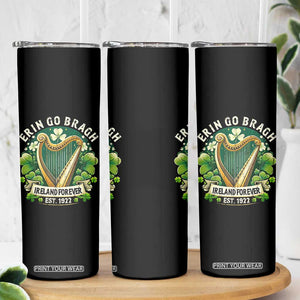 Irish Pride Skinny Tumbler Ireland Forever Erin Go Bragh Est 1922 Harp Shamrock TS11 Print Your Wear