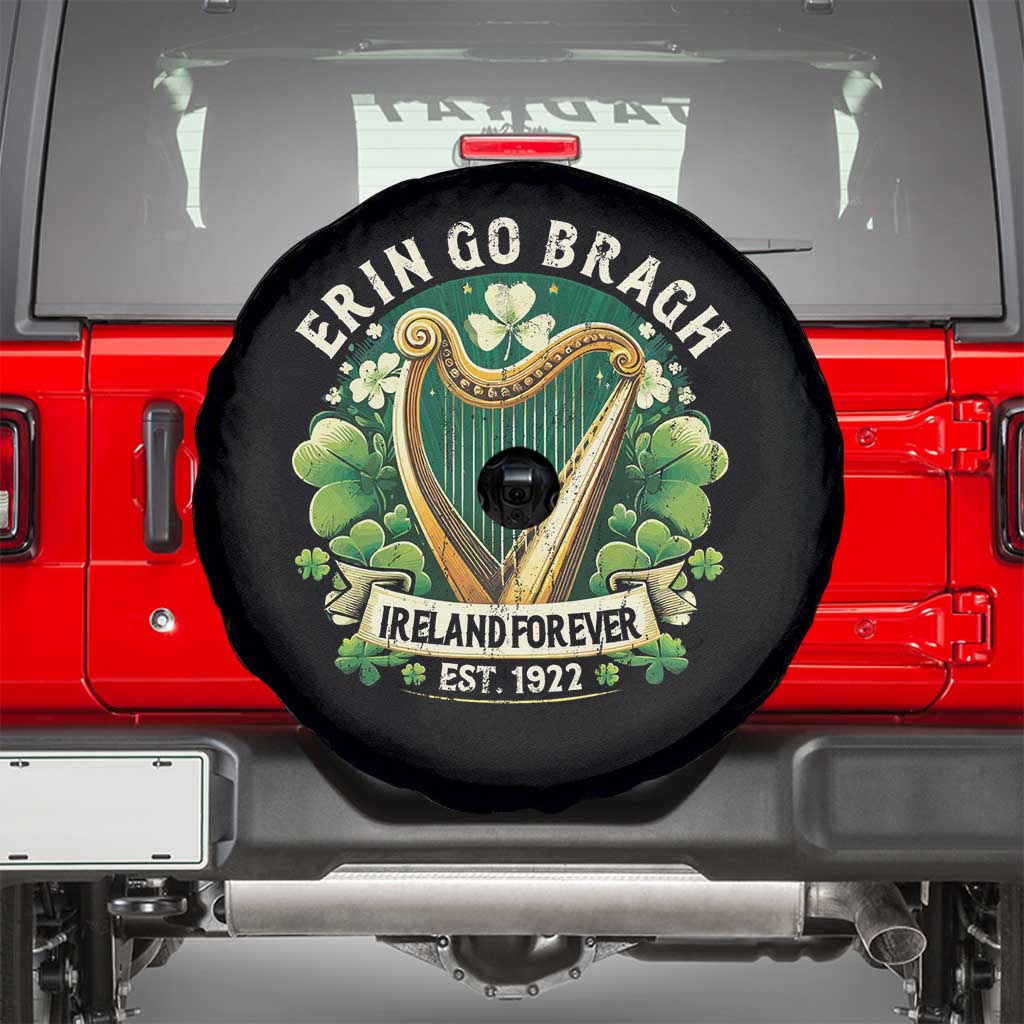 Irish Pride Spare Tire Cover Ireland Forever Erin Go Bragh Est 1922 Harp Shamrock TS11 Black Print Your Wear