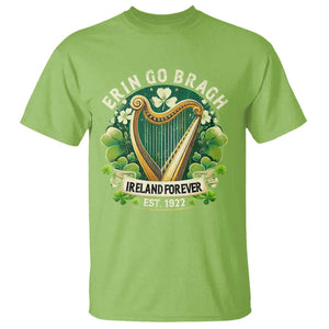 Irish Pride T Shirt Ireland Forever Erin Go Bragh Est 1922 Harp Shamrock TS11 Lime Print Your Wear