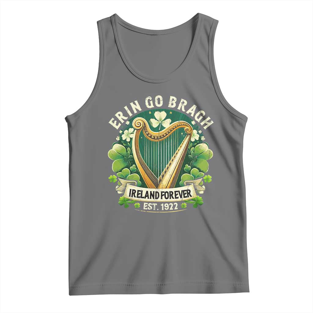 Irish Pride Tank Top Ireland Forever Erin Go Bragh Est 1922 Harp Shamrock TS11 Black Heather Print Your Wear