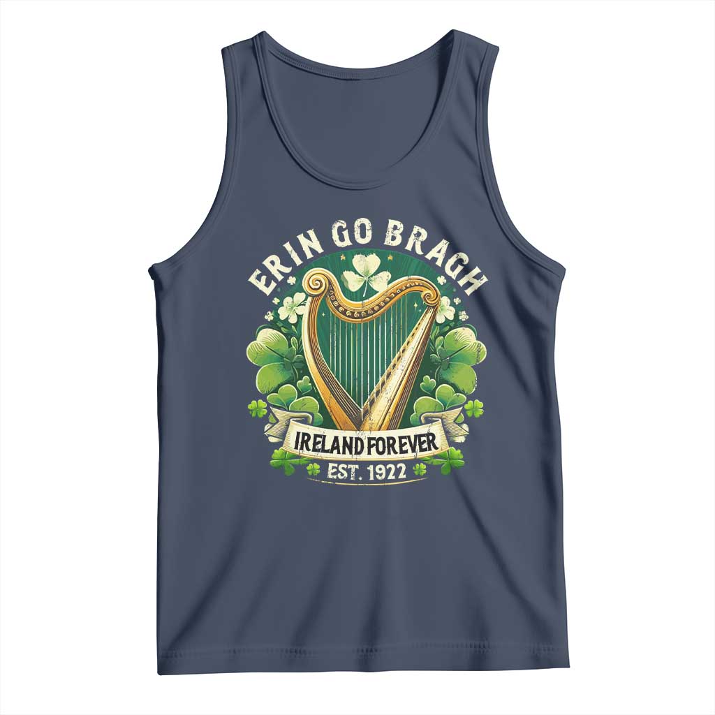 Irish Pride Tank Top Ireland Forever Erin Go Bragh Est 1922 Harp Shamrock TS11 Navy Print Your Wear
