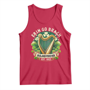 Irish Pride Tank Top Ireland Forever Erin Go Bragh Est 1922 Harp Shamrock TS11 Red Print Your Wear