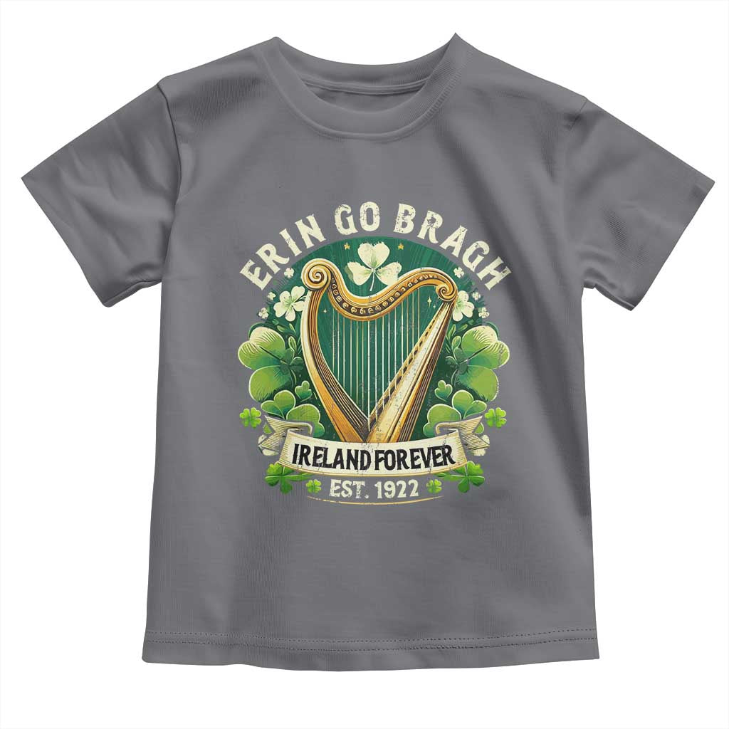 Irish Pride Toddler T Shirt Ireland Forever Erin Go Bragh Est 1922 Harp Shamrock TS11 Charcoal Print Your Wear