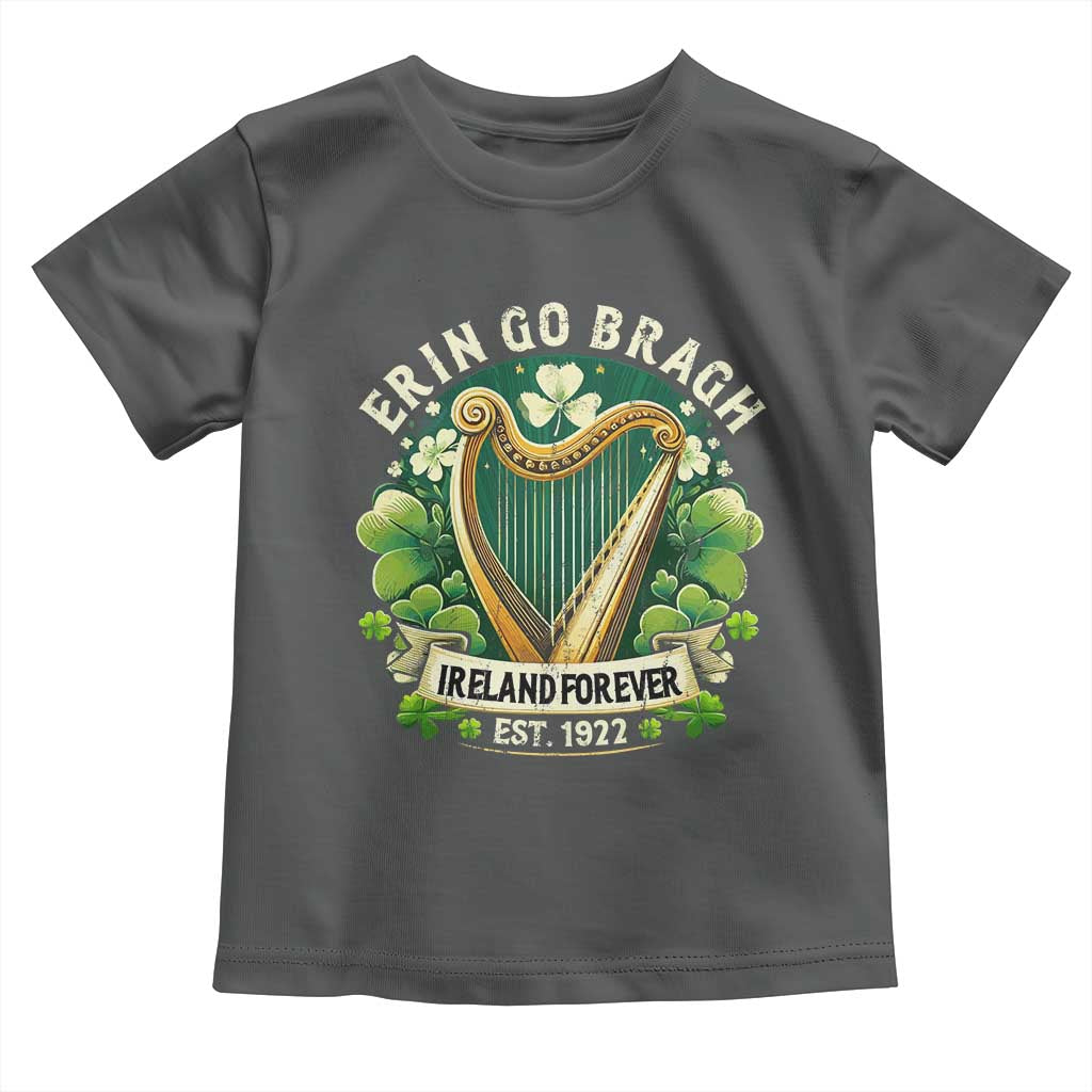 Irish Pride Toddler T Shirt Ireland Forever Erin Go Bragh Est 1922 Harp Shamrock TS11 Dark Heather Print Your Wear