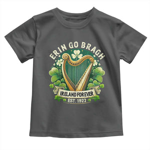Irish Pride Toddler T Shirt Ireland Forever Erin Go Bragh Est 1922 Harp Shamrock TS11 Dark Heather Print Your Wear