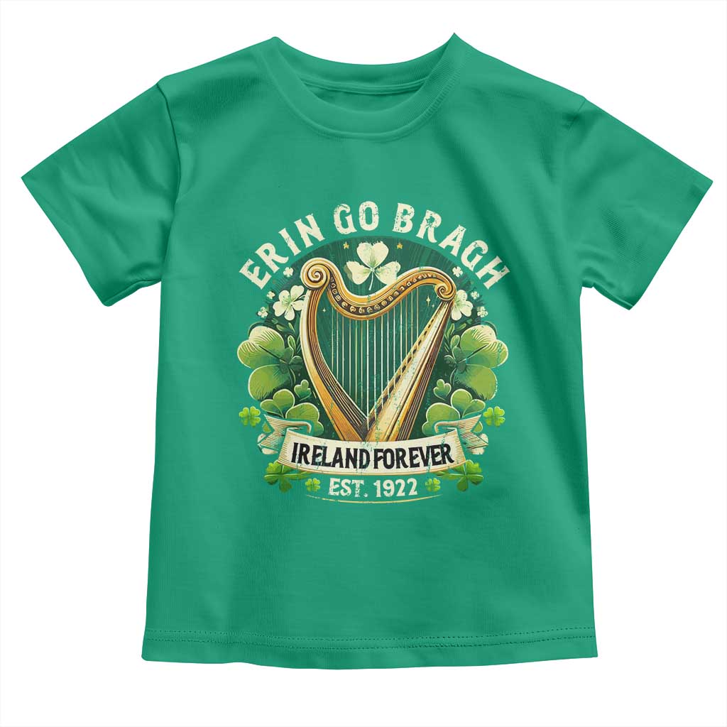 Irish Pride Toddler T Shirt Ireland Forever Erin Go Bragh Est 1922 Harp Shamrock TS11 Irish Green Print Your Wear