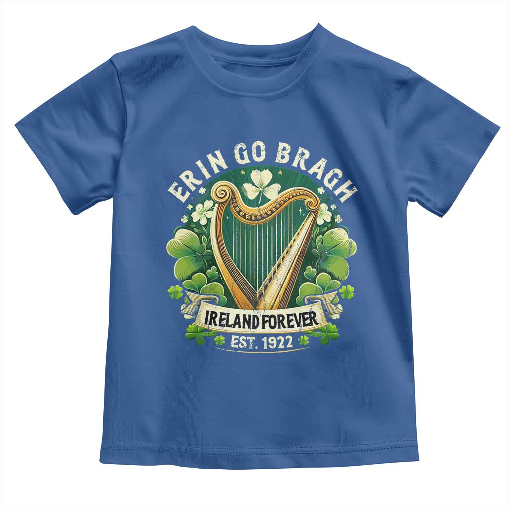 Irish Pride Toddler T Shirt Ireland Forever Erin Go Bragh Est 1922 Harp Shamrock TS11 Royal Blue Print Your Wear