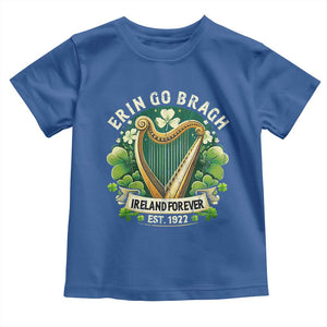 Irish Pride Toddler T Shirt Ireland Forever Erin Go Bragh Est 1922 Harp Shamrock TS11 Royal Blue Print Your Wear