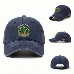 Irish Pride Washed Cotton Baseball Cap Ireland Forever Erin Go Bragh Est 1922 Harp Shamrock TS11 Washed Cap Universal Fit Navy Print Your Wear