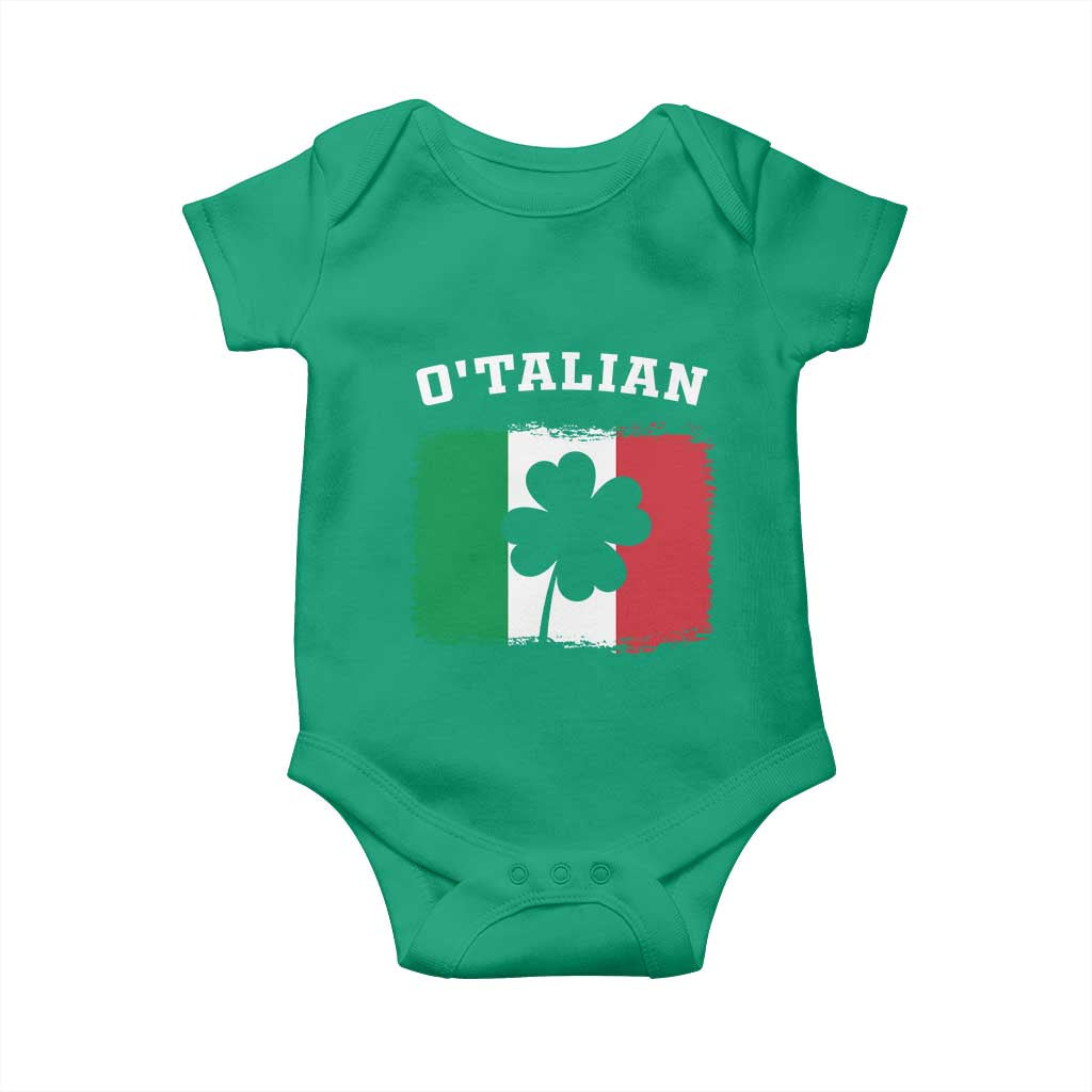Funny Irish Italian St. Patrick's Day O'Talian Baby Onesie TS11 Irish Green Print Your Wear