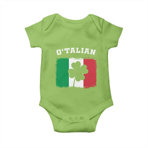 Funny Irish Italian St. Patrick's Day O'Talian Baby Onesie TS11 Lime Print Your Wear