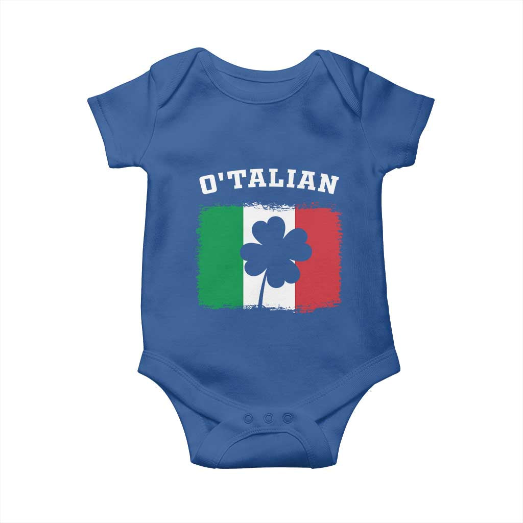 Funny Irish Italian St. Patrick's Day O'Talian Baby Onesie TS11 Royal Blue Print Your Wear