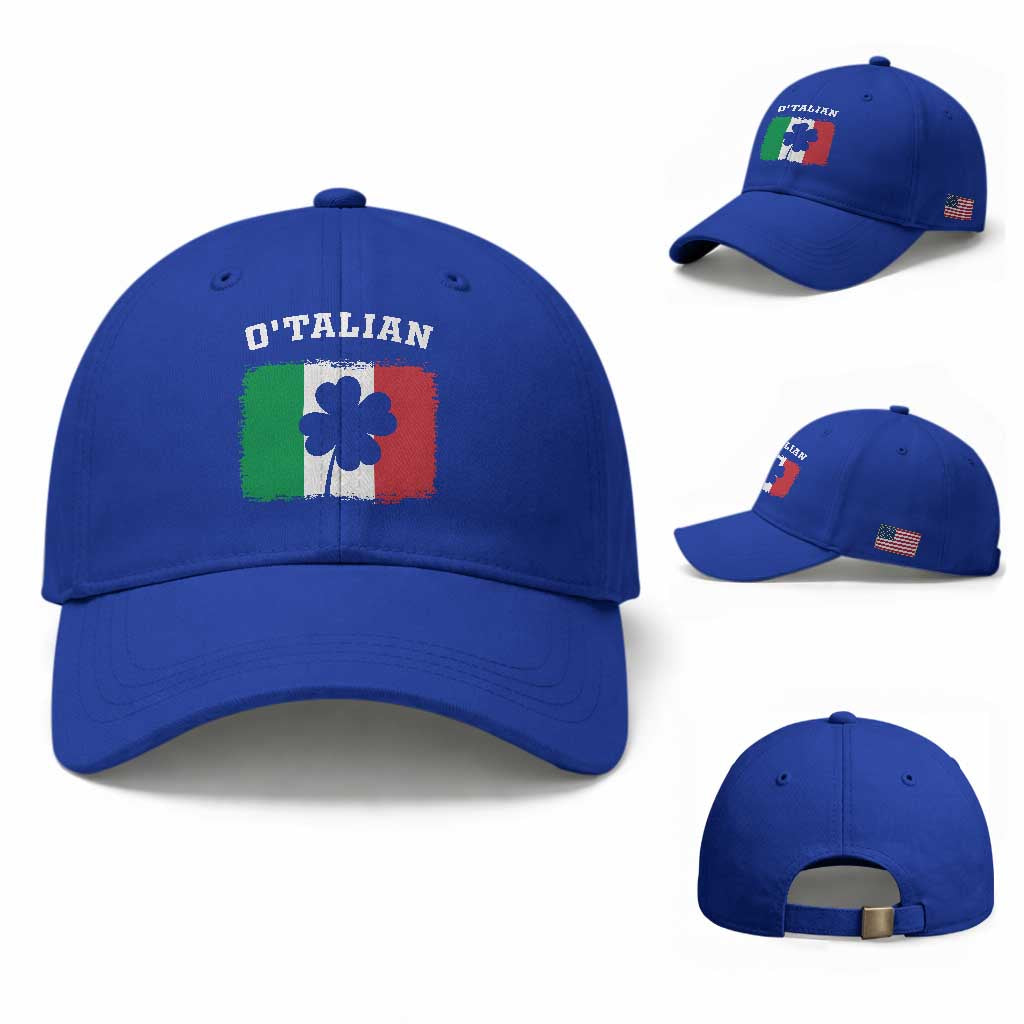 Funny Irish Italian St. Patrick's Day O'Talian Baseball Cap TS11 Baseball Cap Universal Fit Royal Blue Print Your Wear