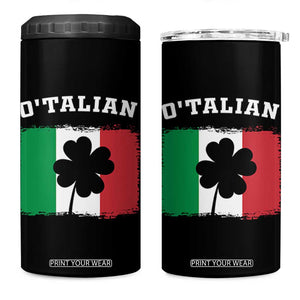 Funny Irish Italian St. Patrick's Day O'Talian 4 in 1 Can Cooler Tumbler TS11 One Size: 16 oz Black Print Your Wear