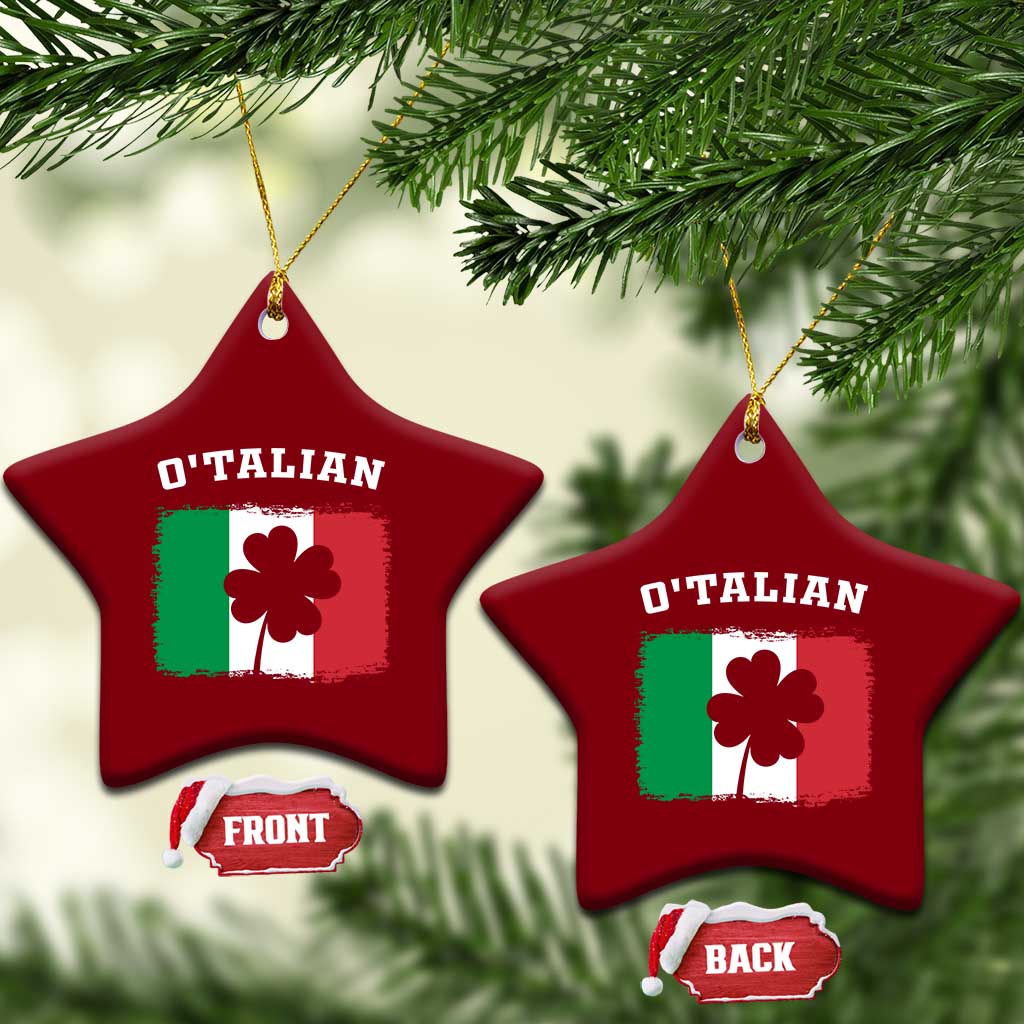 Funny Irish Italian St. Patrick's Day O'Talian Ceramic Ornament TS11 Print Your Wear