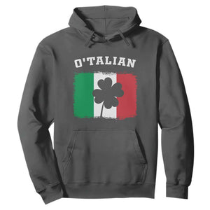 Funny Irish Italian St. Patrick's Day O'Talian Hoodie TS11 Dark Heather Print Your Wear