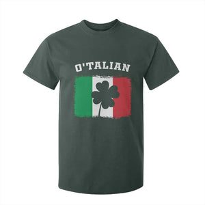 Funny Irish Italian St. Patrick's Day O'Talian T Shirt For Kid TS11 Dark Forest Green Print Your Wear