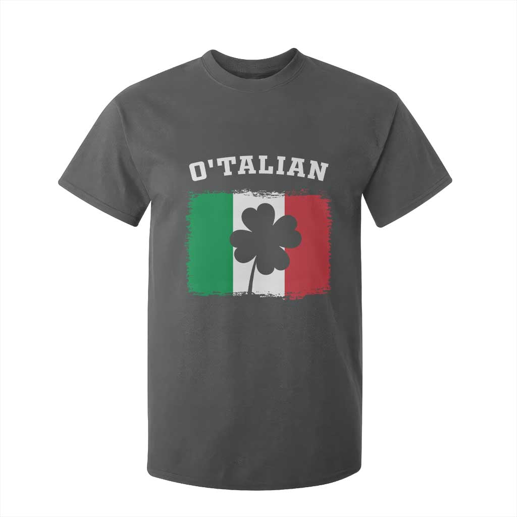 Funny Irish Italian St. Patrick's Day O'Talian T Shirt For Kid TS11 Dark Heather Print Your Wear