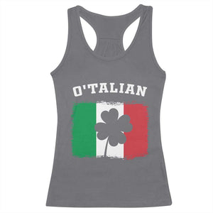 Funny Irish Italian St. Patrick's Day O'Talian Racerback Tank Top TS11 Charcoal Print Your Wear