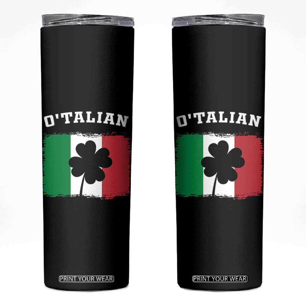 Funny Irish Italian St. Patrick's Day O'Talian Skinny Tumbler TS11 Black Print Your Wear
