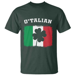 Funny Irish Italian St. Patrick's Day O'Talian T Shirt TS11 Dark Forest Green Print Your Wear