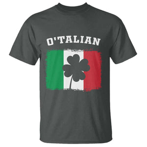 Funny Irish Italian St. Patrick's Day O'Talian T Shirt TS11 Dark Heather Print Your Wear
