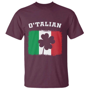Funny Irish Italian St. Patrick's Day O'Talian T Shirt TS11 Maroon Print Your Wear