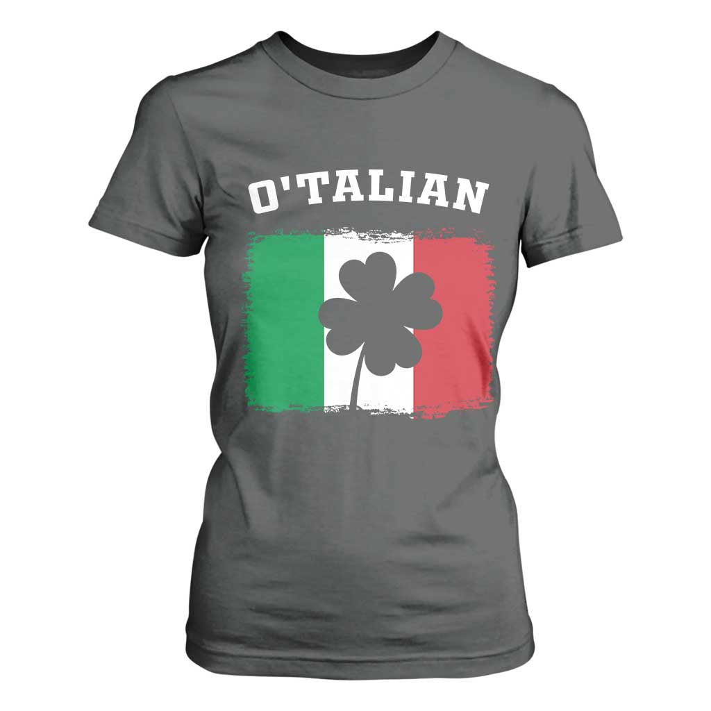 Funny Irish Italian St. Patrick's Day O'Talian T Shirt For Women TS11 Dark Heather Print Your Wear