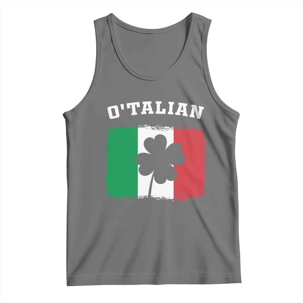 Funny Irish Italian St. Patrick's Day O'Talian Tank Top TS11 Black Heather Print Your Wear