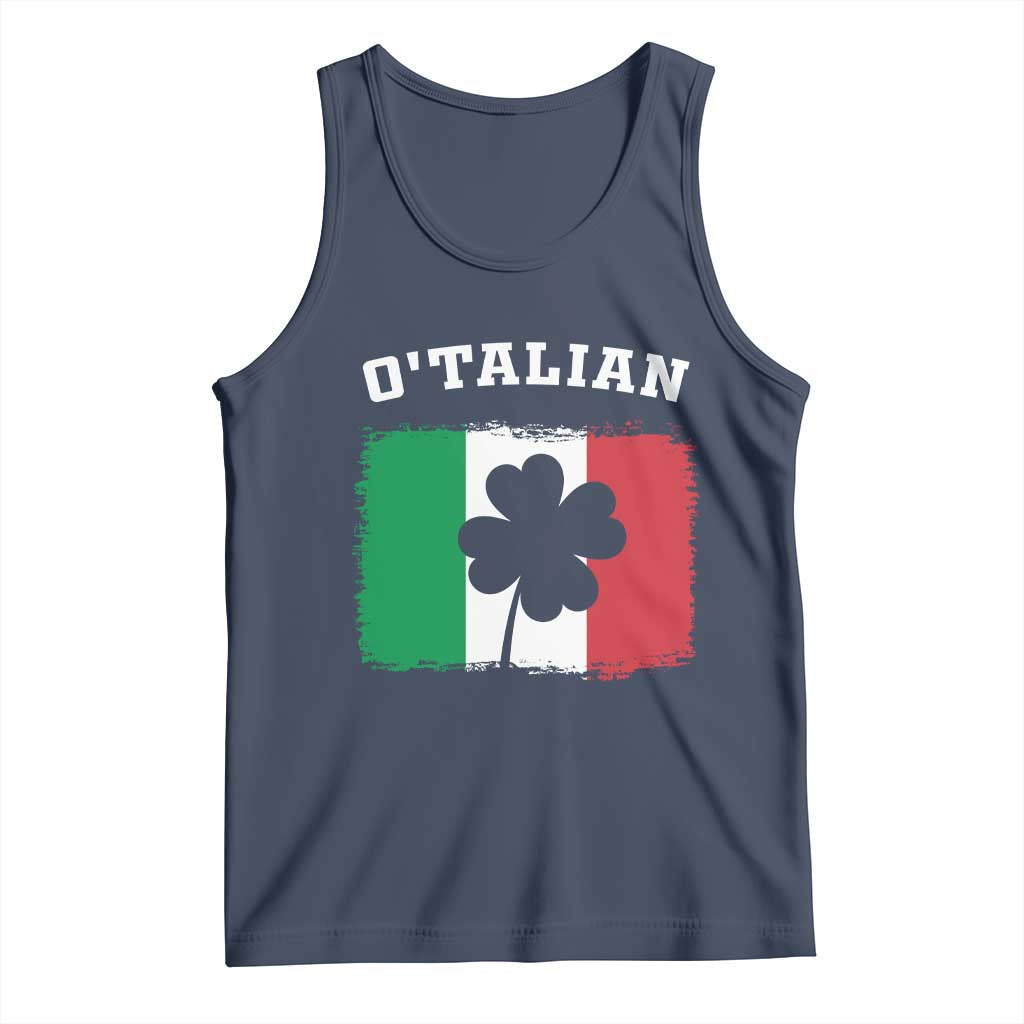 Funny Irish Italian St. Patrick's Day O'Talian Tank Top TS11 Navy Print Your Wear