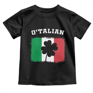 Funny Irish Italian St. Patrick's Day O'Talian Toddler T Shirt TS11 Black Print Your Wear