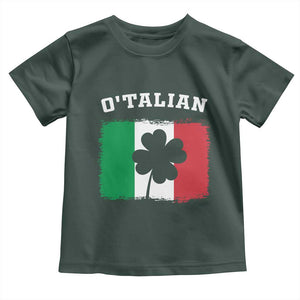 Funny Irish Italian St. Patrick's Day O'Talian Toddler T Shirt TS11 Dark Forest Green Print Your Wear