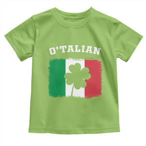 Funny Irish Italian St. Patrick's Day O'Talian Toddler T Shirt TS11 Lime Print Your Wear