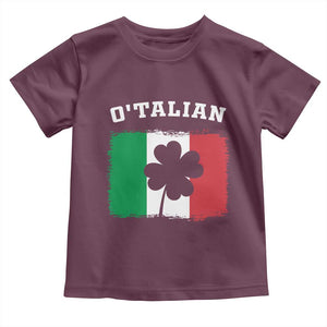 Funny Irish Italian St. Patrick's Day O'Talian Toddler T Shirt TS11 Maroon Print Your Wear