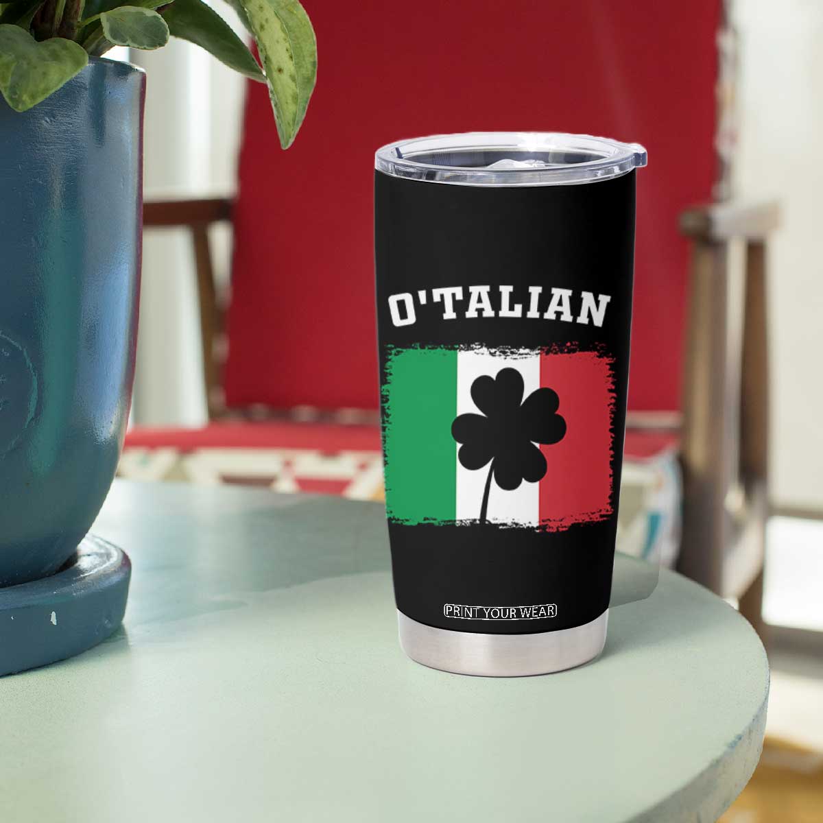 Funny Irish Italian St. Patrick's Day O'Talian Tumbler Cup TS11 Print Your Wear