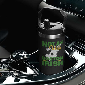 Funny Boston Irish Flip Straw Tumbler Not Just Irish Boston Irish Shamrock TS11 Print Your Wear