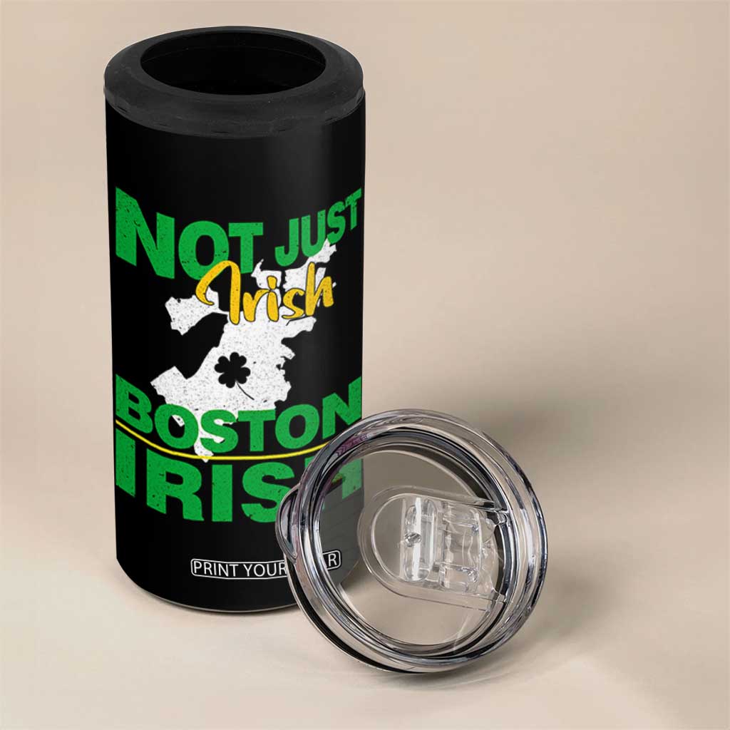 Funny Boston Irish 4 in 1 Can Cooler Tumbler Not Just Irish Boston Irish Shamrock TS11 Print Your Wear