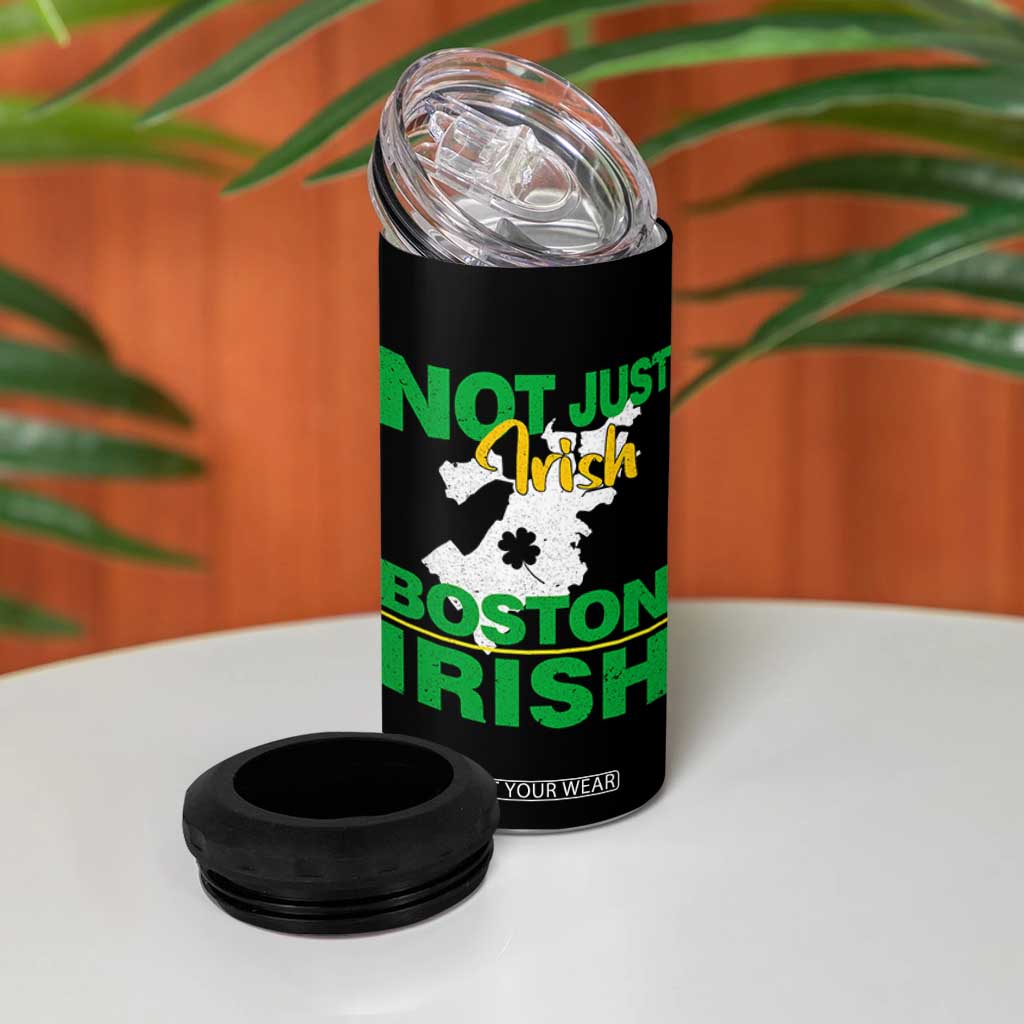 Funny Boston Irish 4 in 1 Can Cooler Tumbler Not Just Irish Boston Irish Shamrock TS11 Print Your Wear