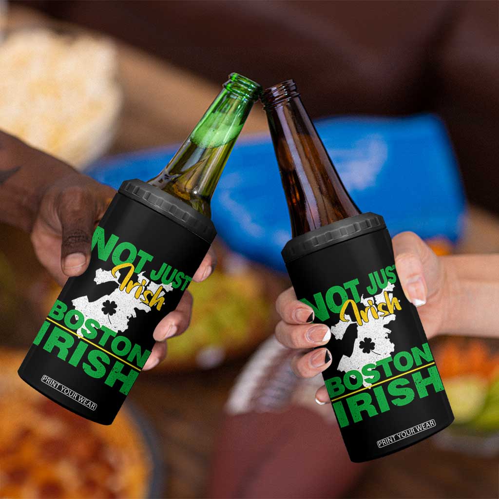Funny Boston Irish 4 in 1 Can Cooler Tumbler Not Just Irish Boston Irish Shamrock TS11 Print Your Wear