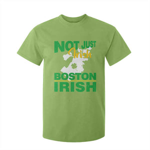 Funny Boston Irish T Shirt For Kid Not Just Irish Boston Irish Shamrock TS11 Lime Print Your Wear