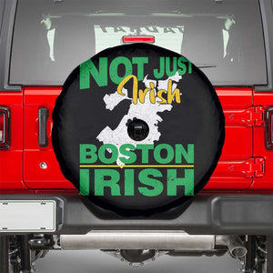 Funny Boston Irish Spare Tire Cover Not Just Irish Boston Irish Shamrock TS11 Black Print Your Wear