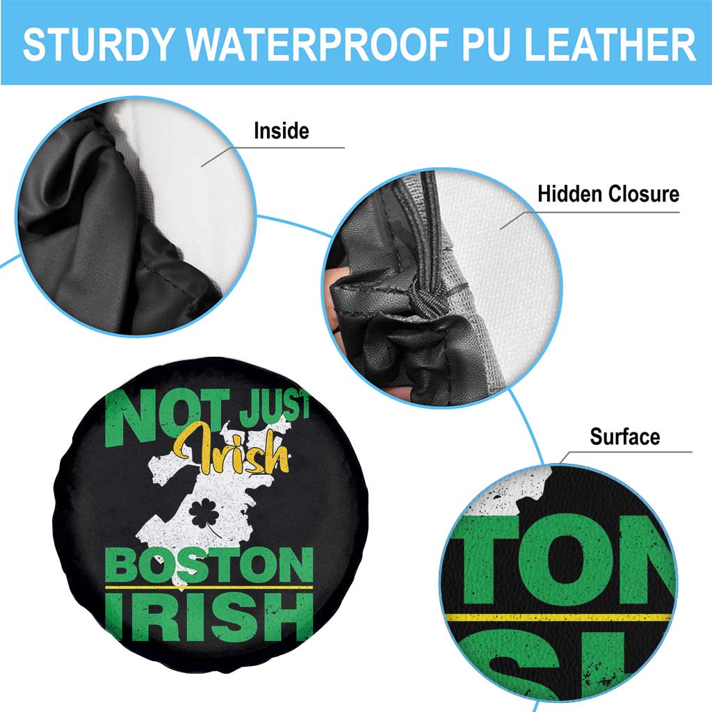 Funny Boston Irish Spare Tire Cover Not Just Irish Boston Irish Shamrock TS11 Print Your Wear