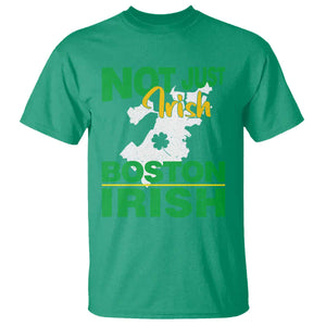 Funny Boston Irish T Shirt Not Just Irish Boston Irish Shamrock TS11 Irish Green Print Your Wear
