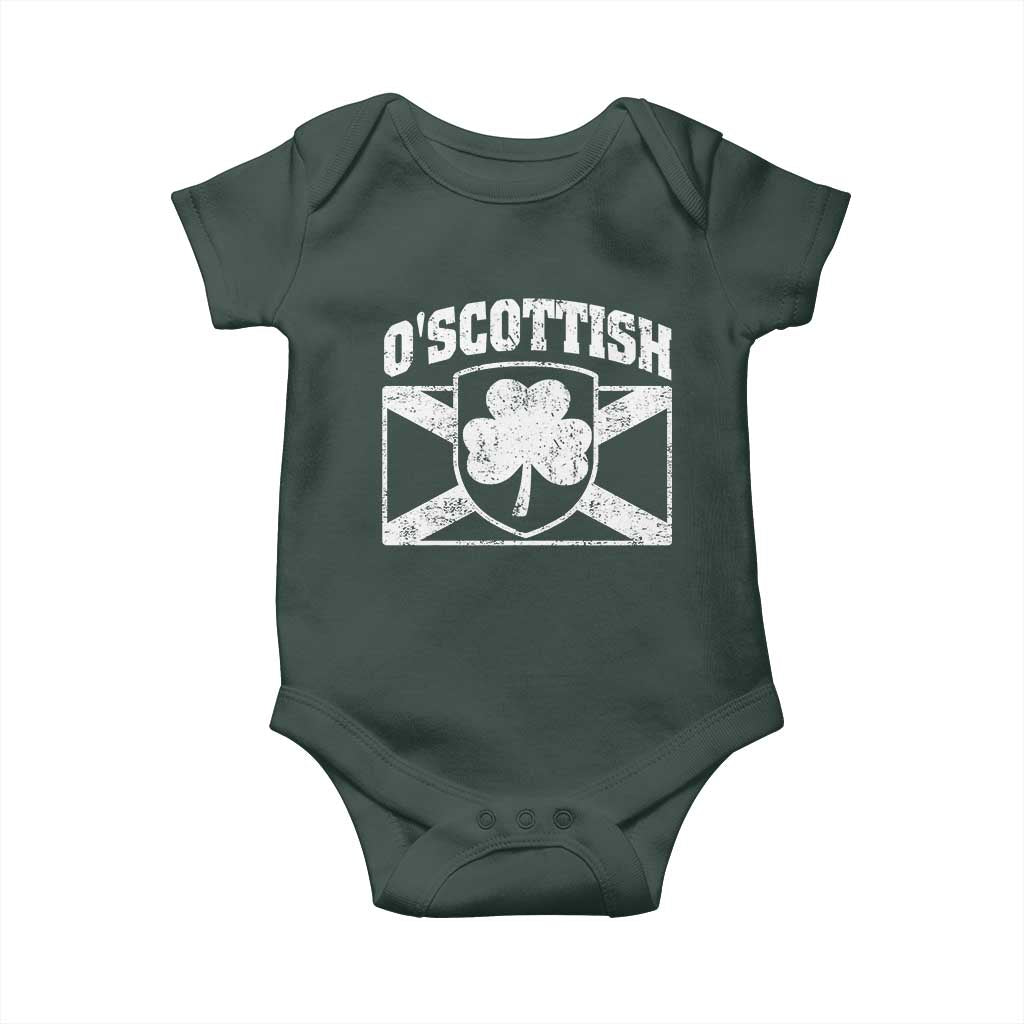 Irish-Scots Irish Scottish Baby Onesie O'Scottish Vintage Shamrock TS11 Print Your Wear