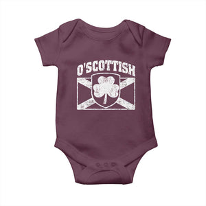 Irish-Scots Irish Scottish Baby Onesie O'Scottish Vintage Shamrock TS11 Maroon Print Your Wear