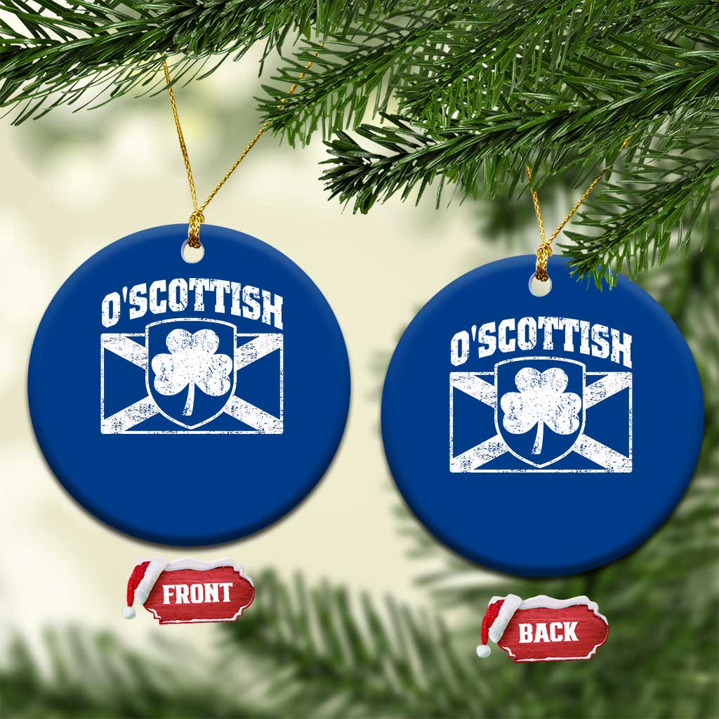 Irish-Scots Irish Scottish Ceramic Ornament O'Scottish Vintage Shamrock TS11 1pc Blue Print Your Wear